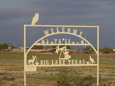 Big Lake Texas - Welcome Sign - photo
